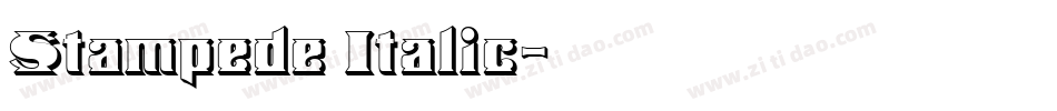 Stampede Italic字体转换